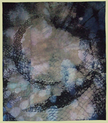 Image of quilt titled “Whirlpool Galaxy” by Deborah Gregory